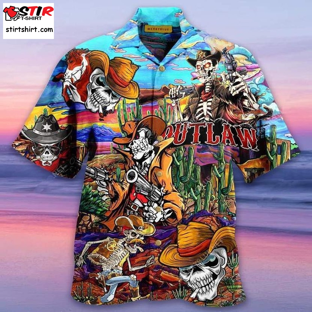 Skull Cowboy Hawaiian Shirt Pre12367,  Personalized Shirt, Funny Shirts, Gift Shirts Tactical Hawaiian Shirts