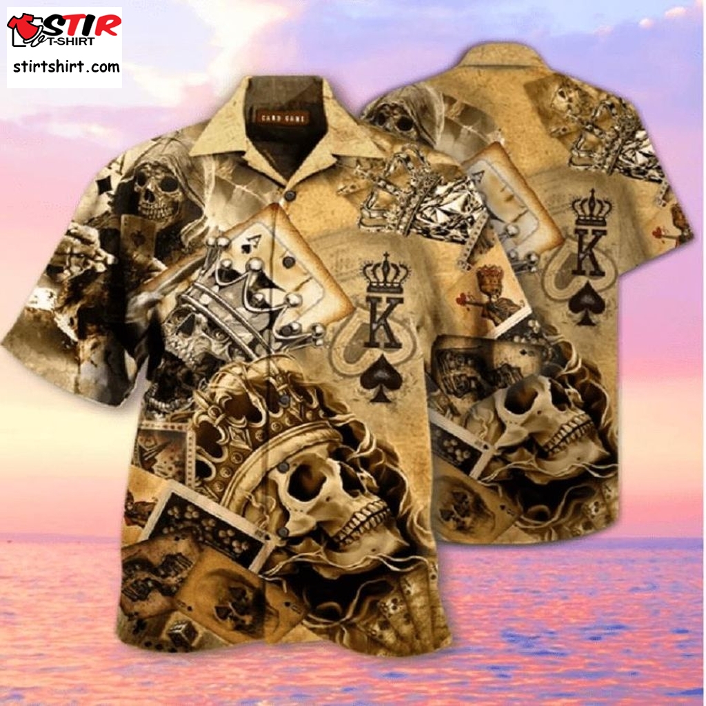 Skull Crown And King Chess Hawaiian Shirt Pre12382,  Personalized Shirt, Funny Shirts Tactical Hawaiian Shirts