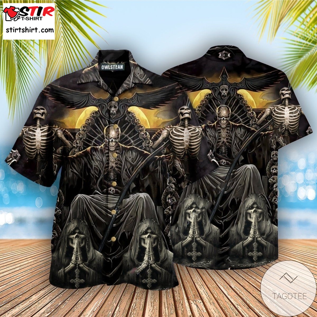 Skull Grim Reaper Dark Hawaiian Shirt
