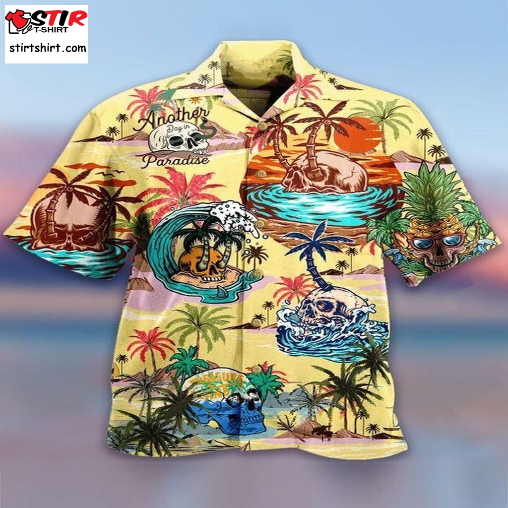 Skull Hawaiian Shirt Pre11577, Hawaiian Shirt, Beach Shorts, Tactical Hawaiian Shirts  Tactical s