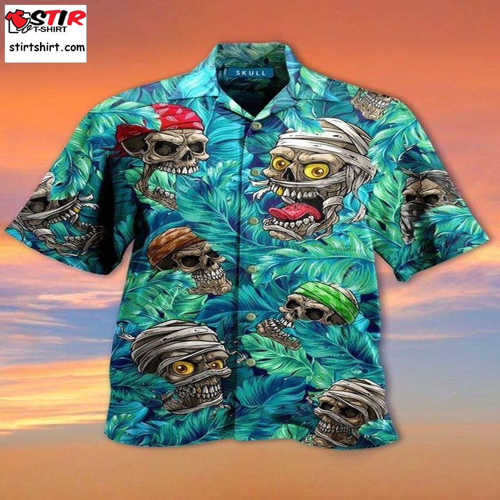 Skull Hawaiian Shirt Pre11586, Hawaiian Shirt, Beach Shorts, Tactical Hawaiian Shirts  Tactical s