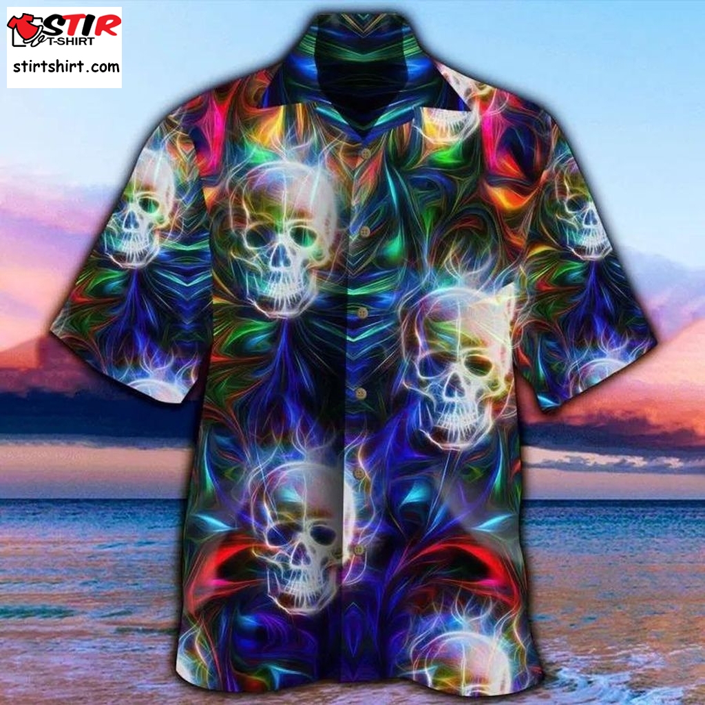 Skull Hawaiian Shirt Pre11764, Hawaiian Shirt, Beach Shorts, Tactical Hawaiian Shirts, Gift Shirts  Mens s