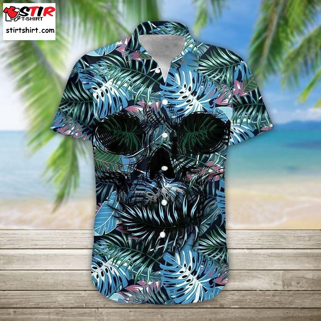 Skull Hawaiian Shirt Pre12328, Hawaiian Shirt, Beach Shorts, Tactical Hawaiian Shirts, Gift Shirts  Mens s