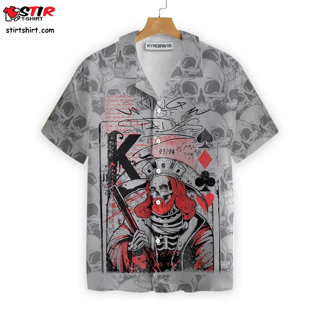 Skull King Spades Skull Hawaiian Shirt  Transformers 