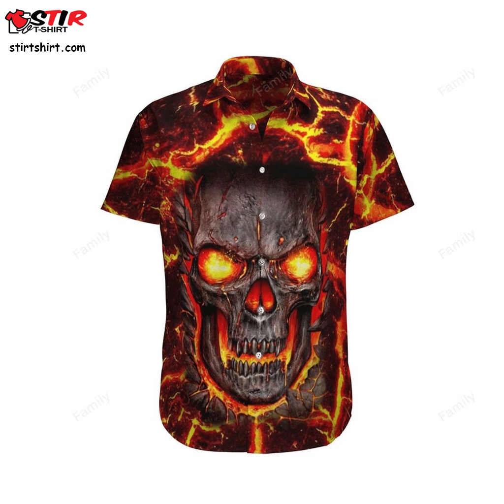 Skull Lava Halloween Hawaiian Shirt  Transformers 