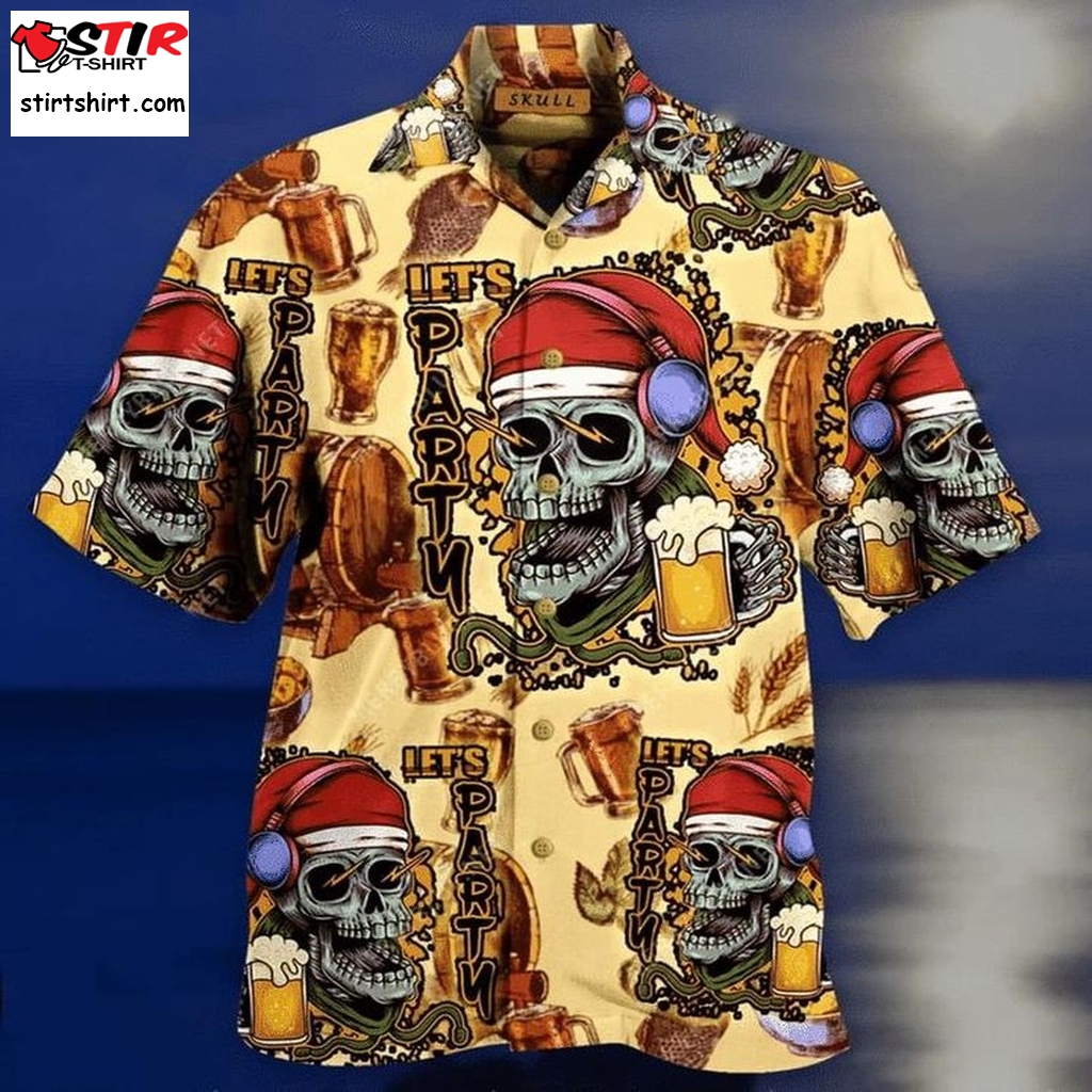 Skull Lets Party Hawaiian Shirt Pre11386, Hawaiian Shirt, Tactical Hawaiian Shirt, Funny Shirts, Gift Shirts  Tactical s