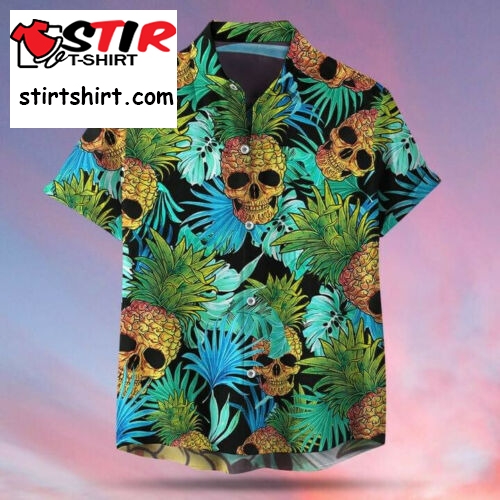 Skull Pineapple Tropical Unisex Hawaiian Shirt Aloha Beach All Over Print Best  Skull 