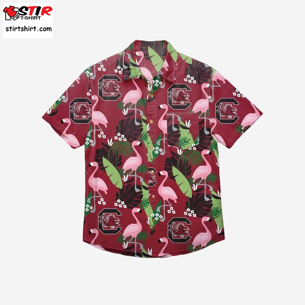 South Carolina Gamecocks Floral Button Up Hawaiian Shirt  Goku 