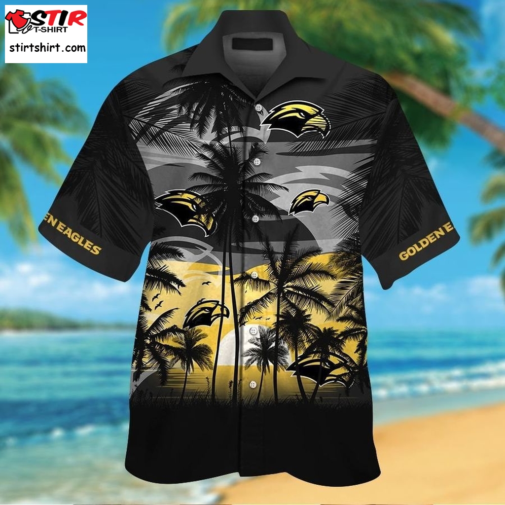Southern Miss Golden Eagles Short Sleeve Button Up Tropical Aloha Hawaiian Shirts For Men Women Shirt  Aloha Shirt Vs 