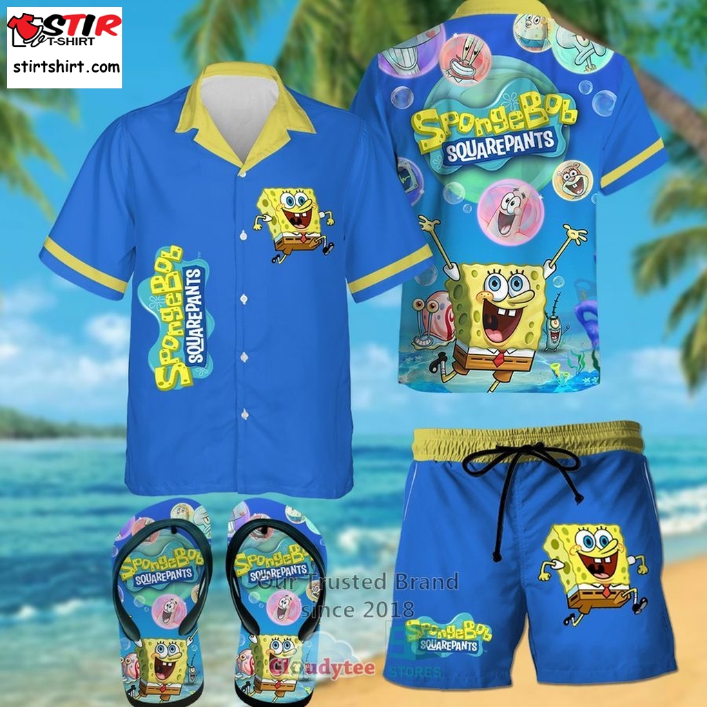 Sponge Bob Square Pants Hawaiian Shirt, Shorts   And Pants