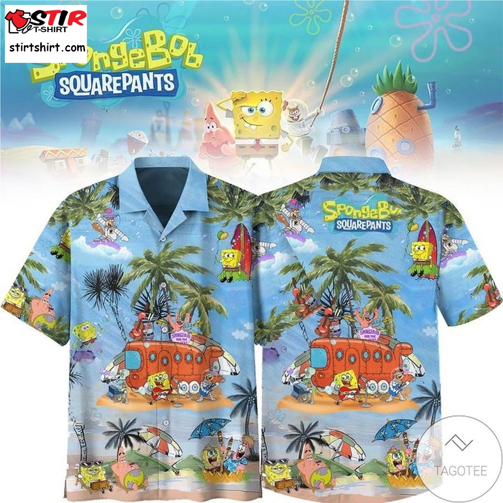 Spongebob Squarepants Cartoon Hawaiian Shirt  Spongebob 