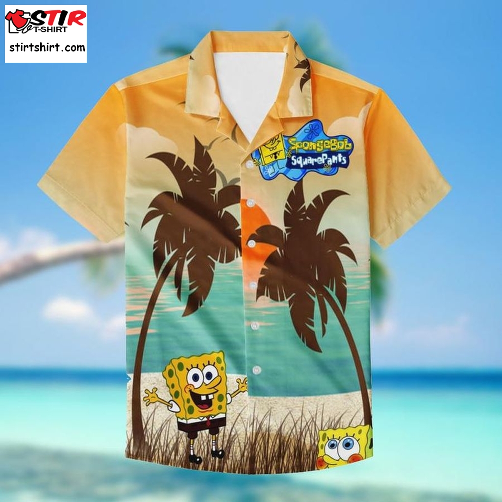 Spongebob Squarepants Hawaiian Aloha Shirt  Spongebob 