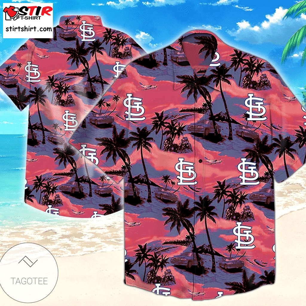 St. Louis Cardinals Blue Red Hawaiian Shirt And Short - Tagotee