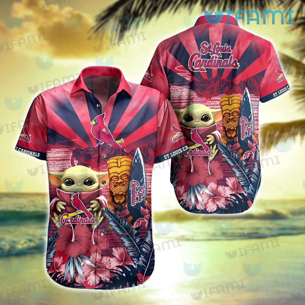 St Louis Cardinals Hawaiian Shirt Tiki Mask Baby Yoda St Louis Cardinals Giftjpeg