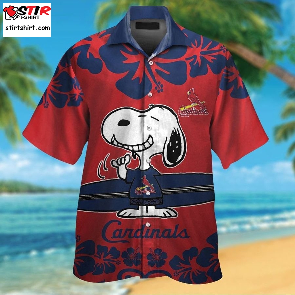 St Louis Cardinals Snoopy Short Sleeve Button Up Tropical Aloha Hawaiian Shirts For Men Women  Aloha Shirt Vs 