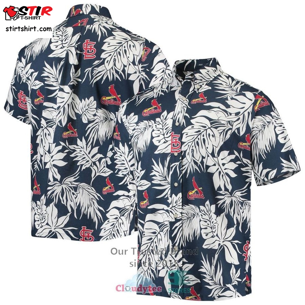 St Louis Cardinals Reyn Spooner Aloha Navy Hawaiian Shirt  Reyn Spooner Disney 