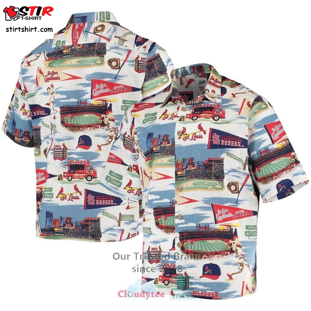 St Louis Cardinals Reyn Spooner Scenic Hawaiian Shirt  Reyn Spooner Disney 