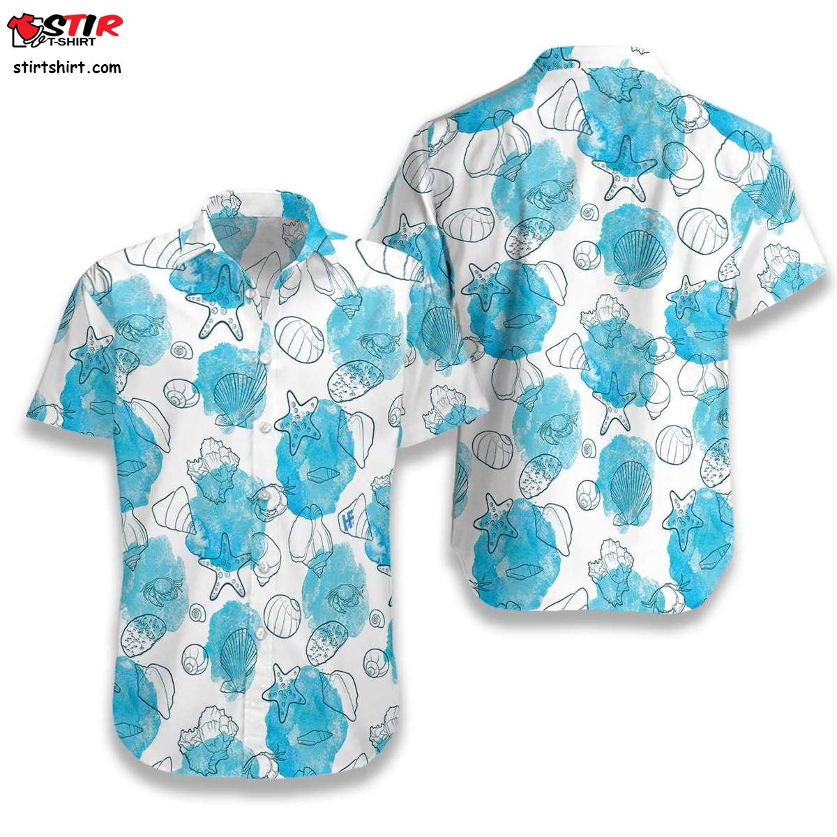Star Fish And Seashells Aloha Hawaiian Shirts   Short Sleeve Hawaiian Shirt   Hawaiian Shirt For Men And Women  Hanukkah 