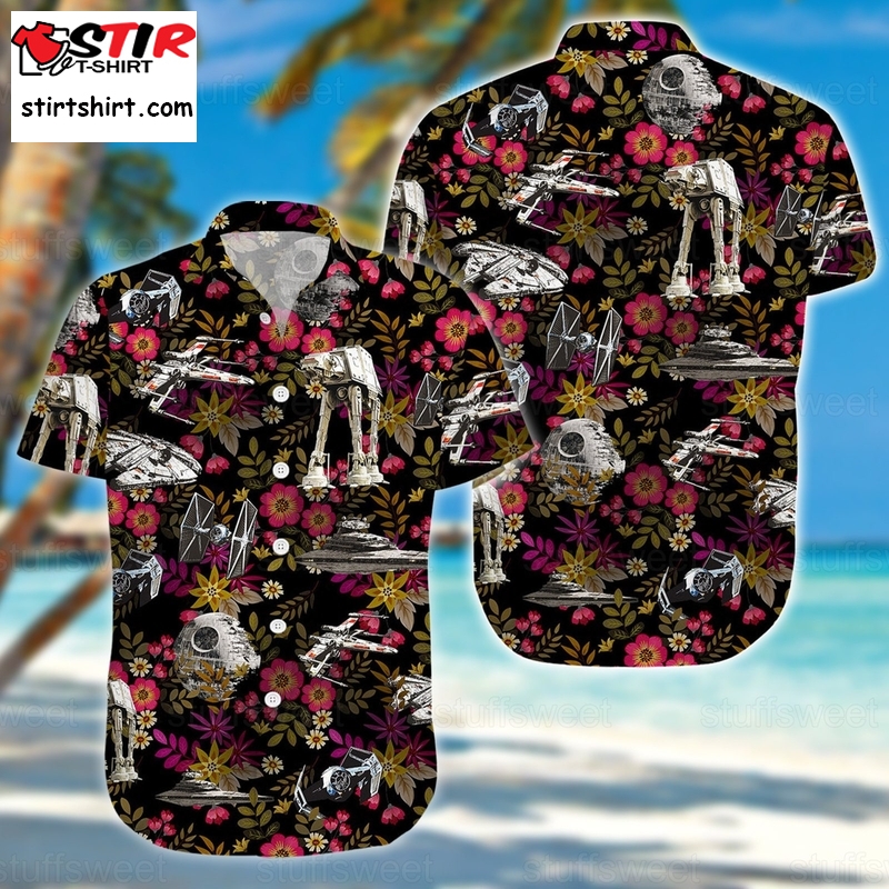 Star Wars Hawaiian Shirt, Star Wars Shirt, Spaceship Summer Shirt, Button Up Shirts, Star Wars Gift, Aloha Shirts Men, Shirt For Men  Star Wars s