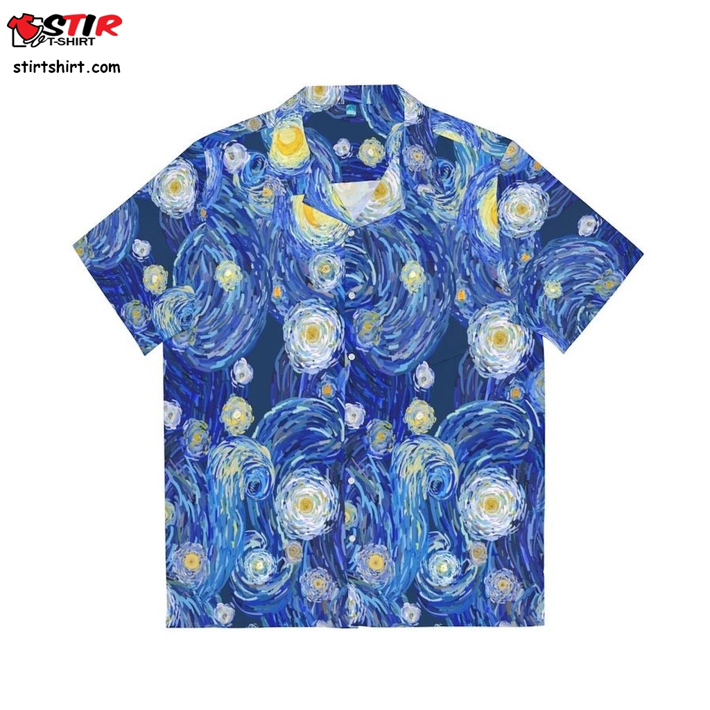 Starry Night Men's Hawaiian Shirt 1   Mens