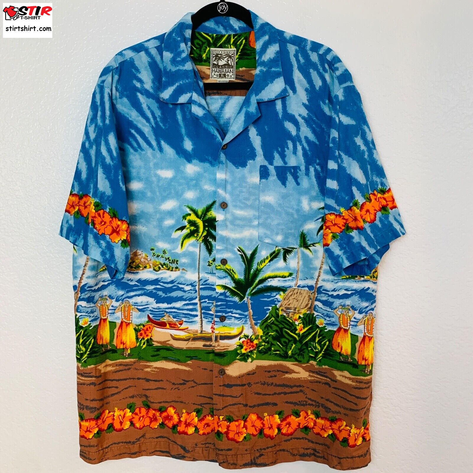 Steve _ Barry_S Classic Hawaiian Shirt Mens Xl Casual Button Up Tropical Floral  Adam Sandler 