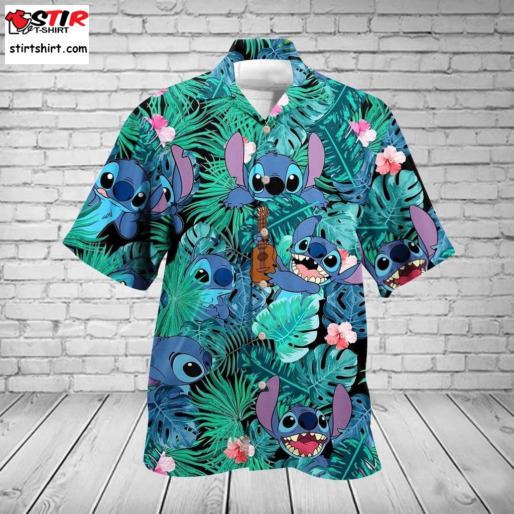 Stitch Aloha Lilo Dis Ney Hawaiian Aloha Shirt  Stitch 