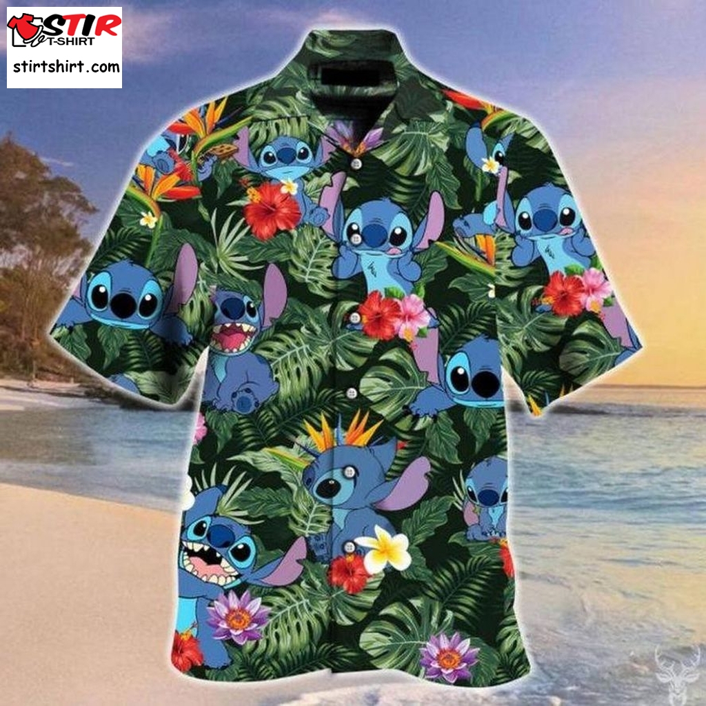Stitch And Lilo Art Hawaiian Shirt Stitch Hawaiian Shirt