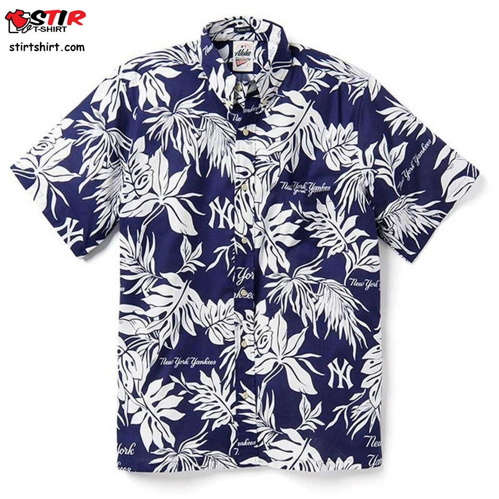 New York Yankees Hawaiian Shirt Yankees Button Tee Size S-5XL