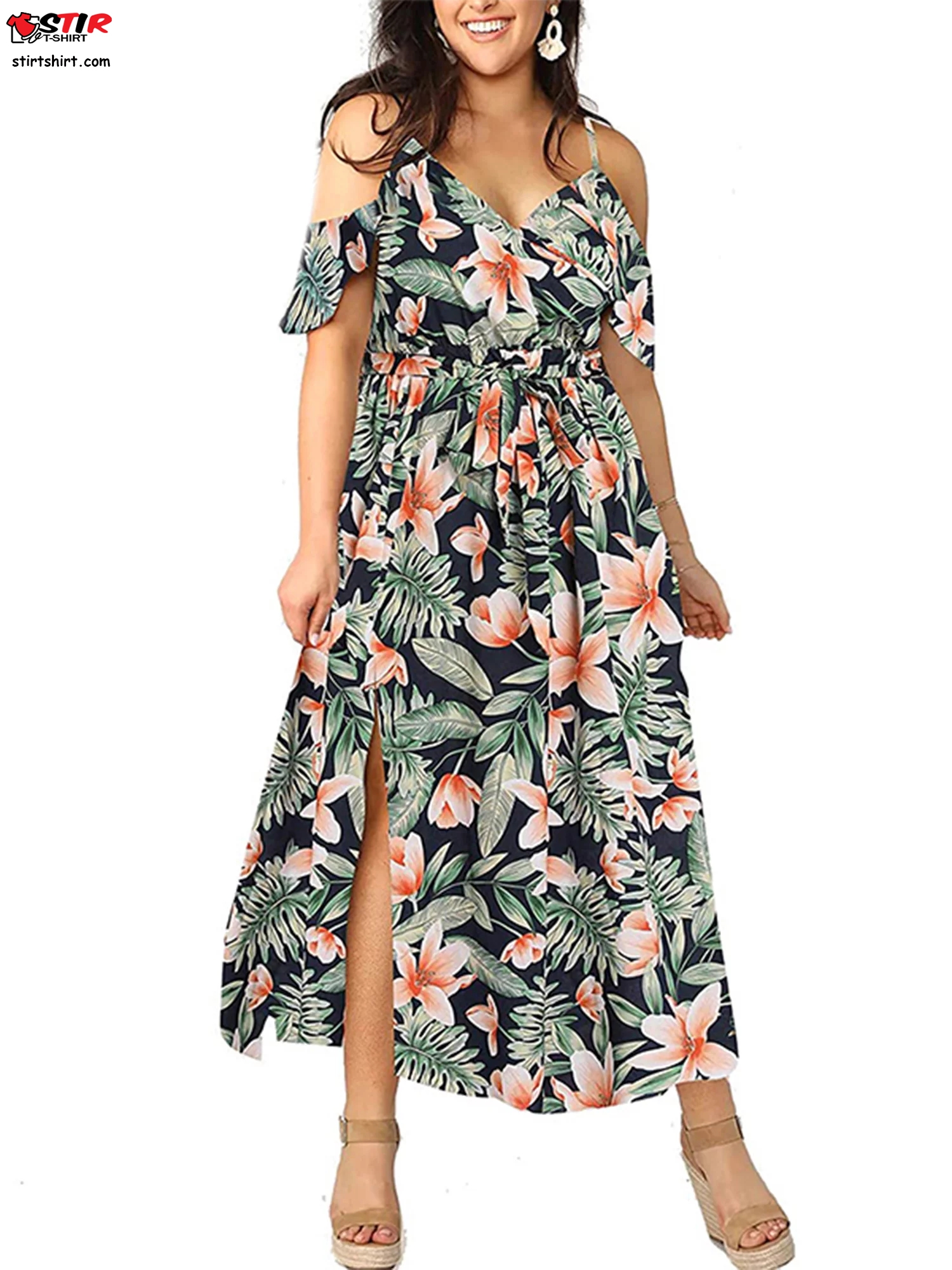 Sundress For Women Women Plus Size Summer Hawaiian Shirt Dress   Dress