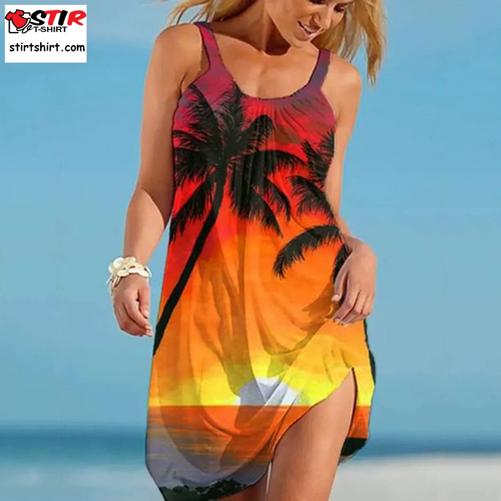 Sundresses For Women Plus Size Midi Hawaiian Shirt Dress   Dress