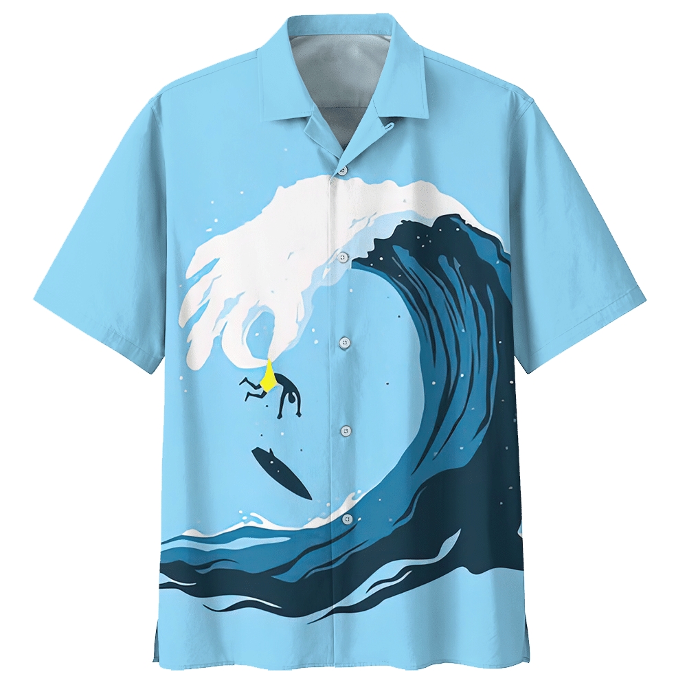 Surfing Blue Awesome Design Unisex Hawaiian Shirt For Men And Women  Hawaiian T Shirt Design