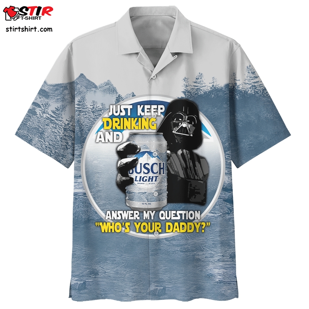 Sw Darth Vader With Busch Light Beer Premium Hawaiian Shirt