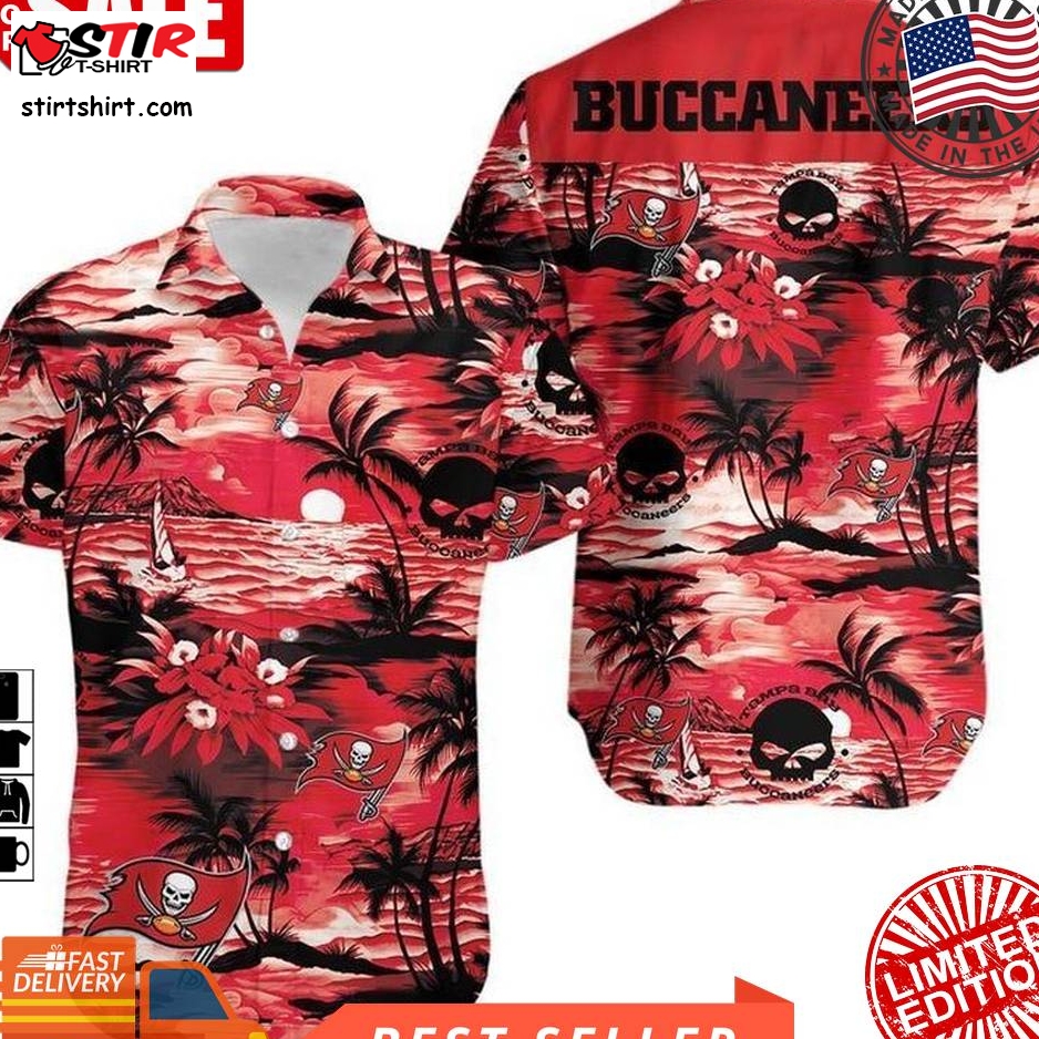 Tampa Bay Buccaneers Nfl Football Hawaiian Graphic Print Short Sleeve Hawaiian Shirt Size S   5Xl  Tampa Bay Buccaneers 