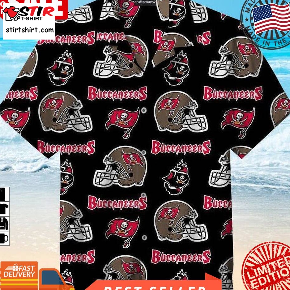 Tampa Bay Buccaneers Nfl Hawaiian Graphic Print Short Sleeve Hawaiian Shirt L98   2429  Tampa Bay Buccaneers 
