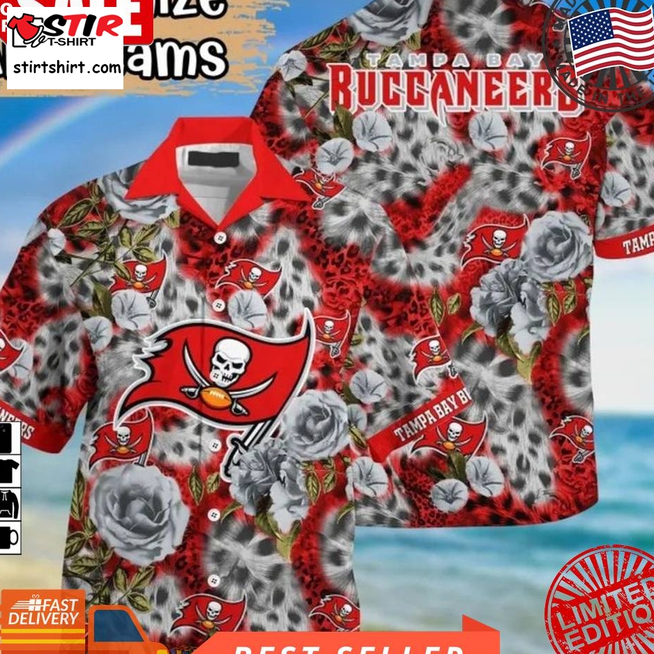 Tampa Bay Buccaneers Nfl Leopard Rose Hawaiian Shirt  Saleoff  Tampa Bay Buccaneers 