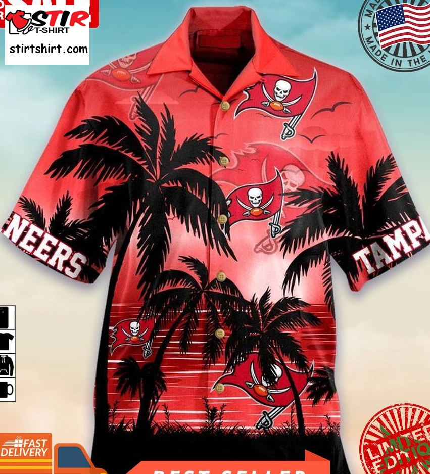 Tampa Bay Buccaneers Nfl Palm Sunset Hawaiian Shirt  Tampa Bay Buccaneers 
