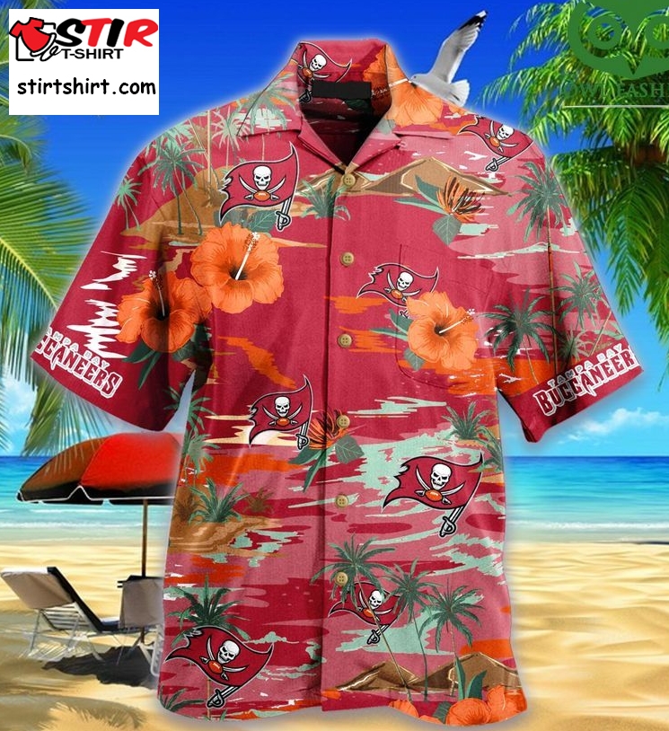NFL Tampa Bay Buccaneers Louis Vuitton Logo Pattern Hawaiian Shirt