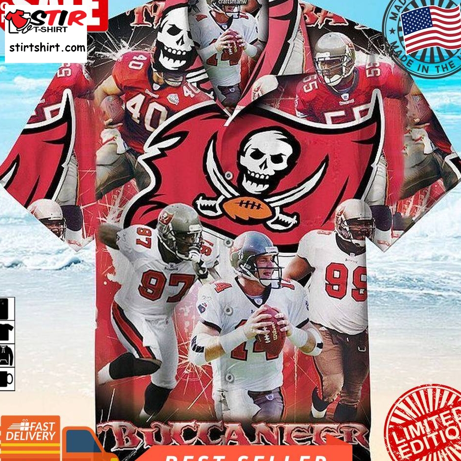 Tampa Bay Buccaneers Super Bowl Nfl Hawaiian Graphic Print Short Sleeve Hawaiian Shirt L98   6398  Tampa Bay Buccaneers 