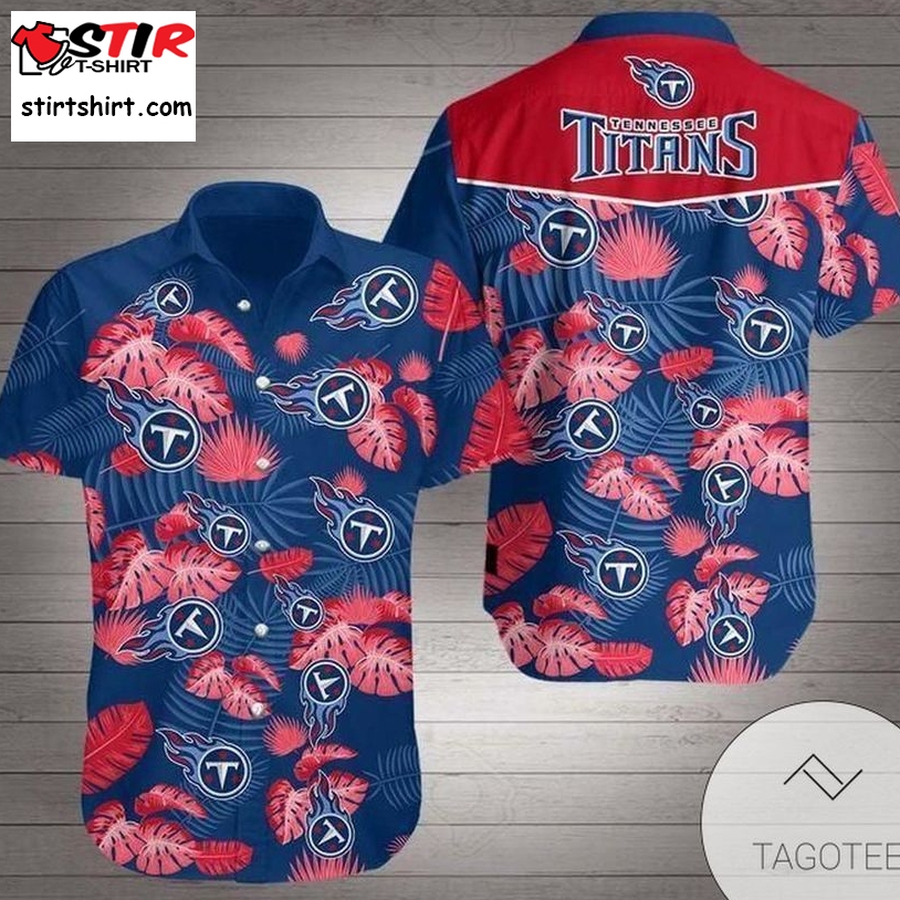 Tennessee Titans Football Floral Authentic Hawaiian Shirt 2023 Men Women Beach Wear Short Sleeve Authentic Hawaiian Shirt 2023  Tennessee Titans 