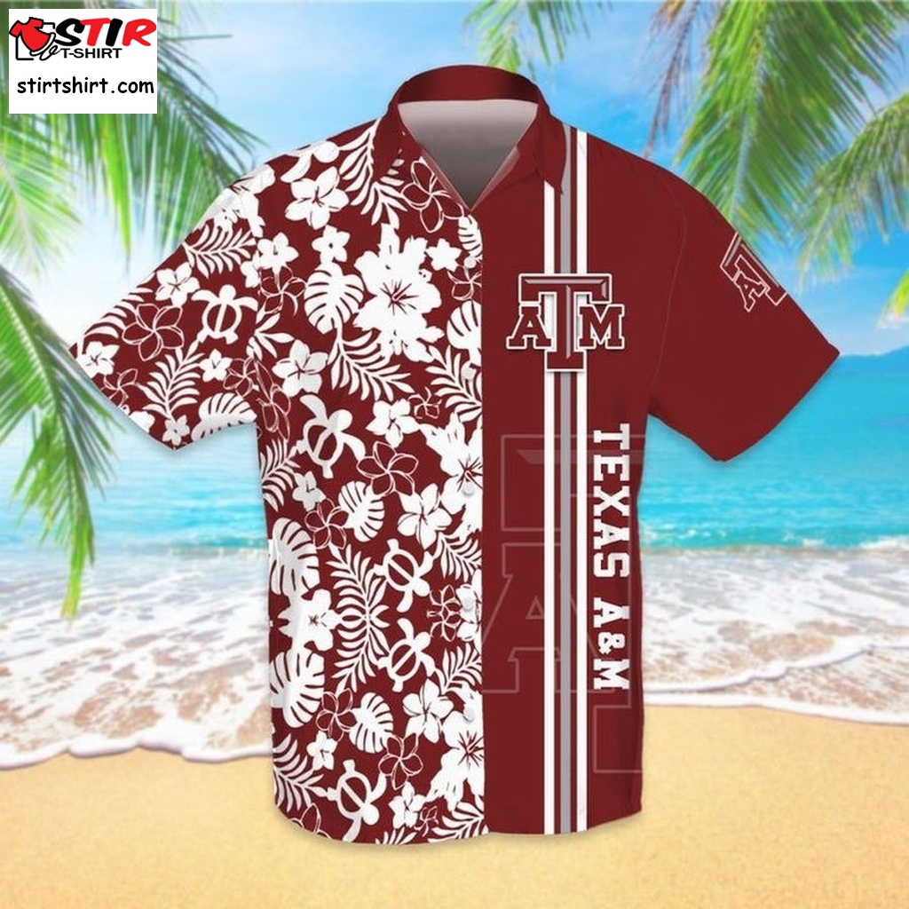 Texas A And M Ncaa Baseball Sport Logo Cool Hawaiian Graphic Print Short Sleeve Hawaiian Shirt L98  Cool s