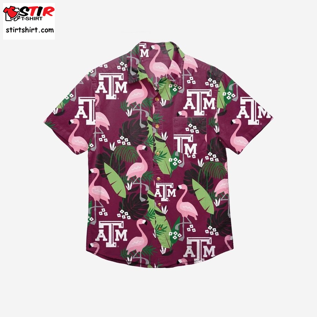 Texas A&M Aggies Floral Button Up Hawaiian Shirt  Texas Longhorns 