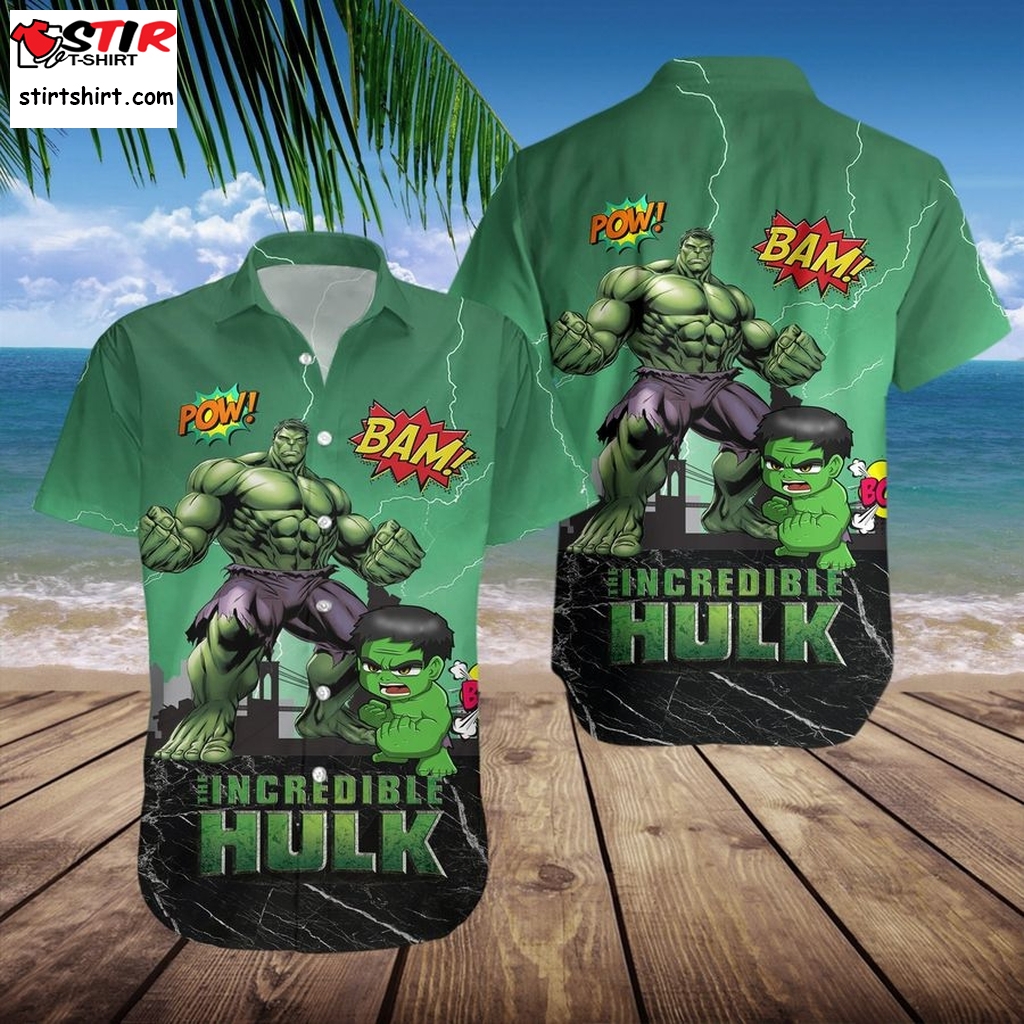 The Incredible Hulk Avenger Superhero Kids Toddler Comic Fan Hulk Hawaii Shirt