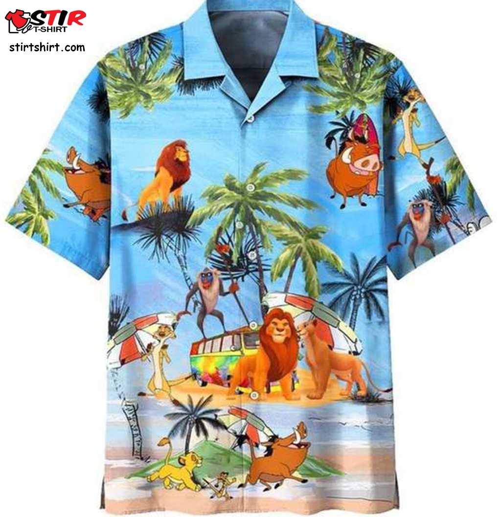 The Lion King Summer Vacation Cartoon Hawaiian Shirt   Cartoon