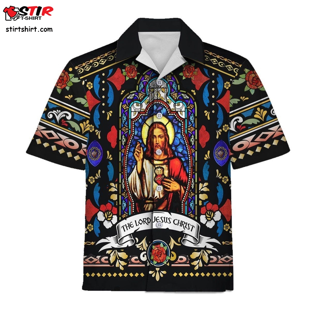 The Lord Jesus Christ Stained Glass Hawaiian Shirt  Lord Of The Rings 