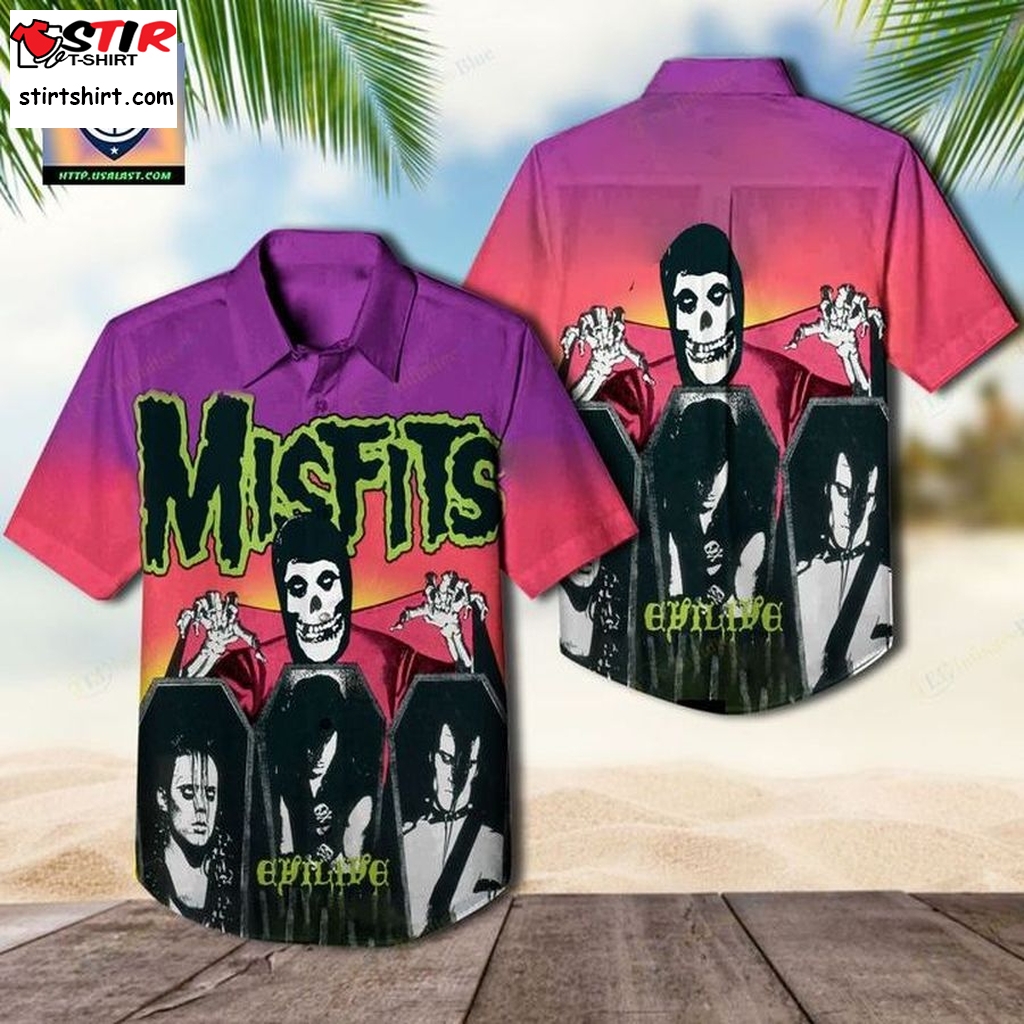 The Misfits Band Evilive Album Hawaiian Shirt  Ash Vs Evil Dead 
