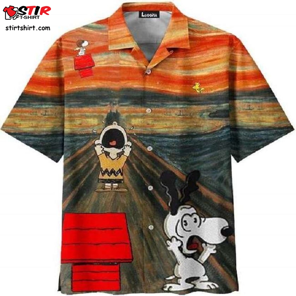 The Scream Snoopy Hawaiian T Shirt