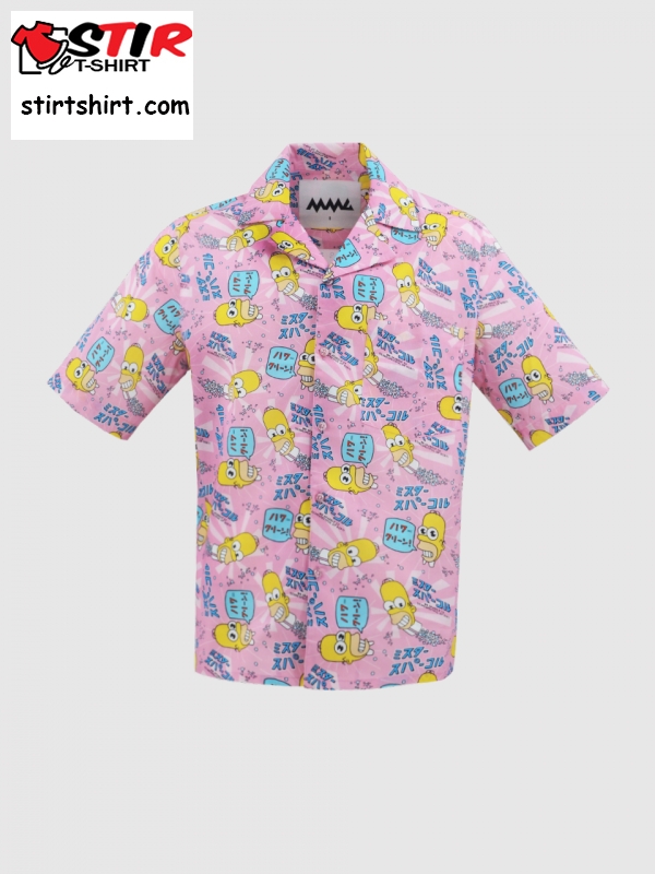 The Simpsons Mr Sparkle Pink Hawaiian Shirt