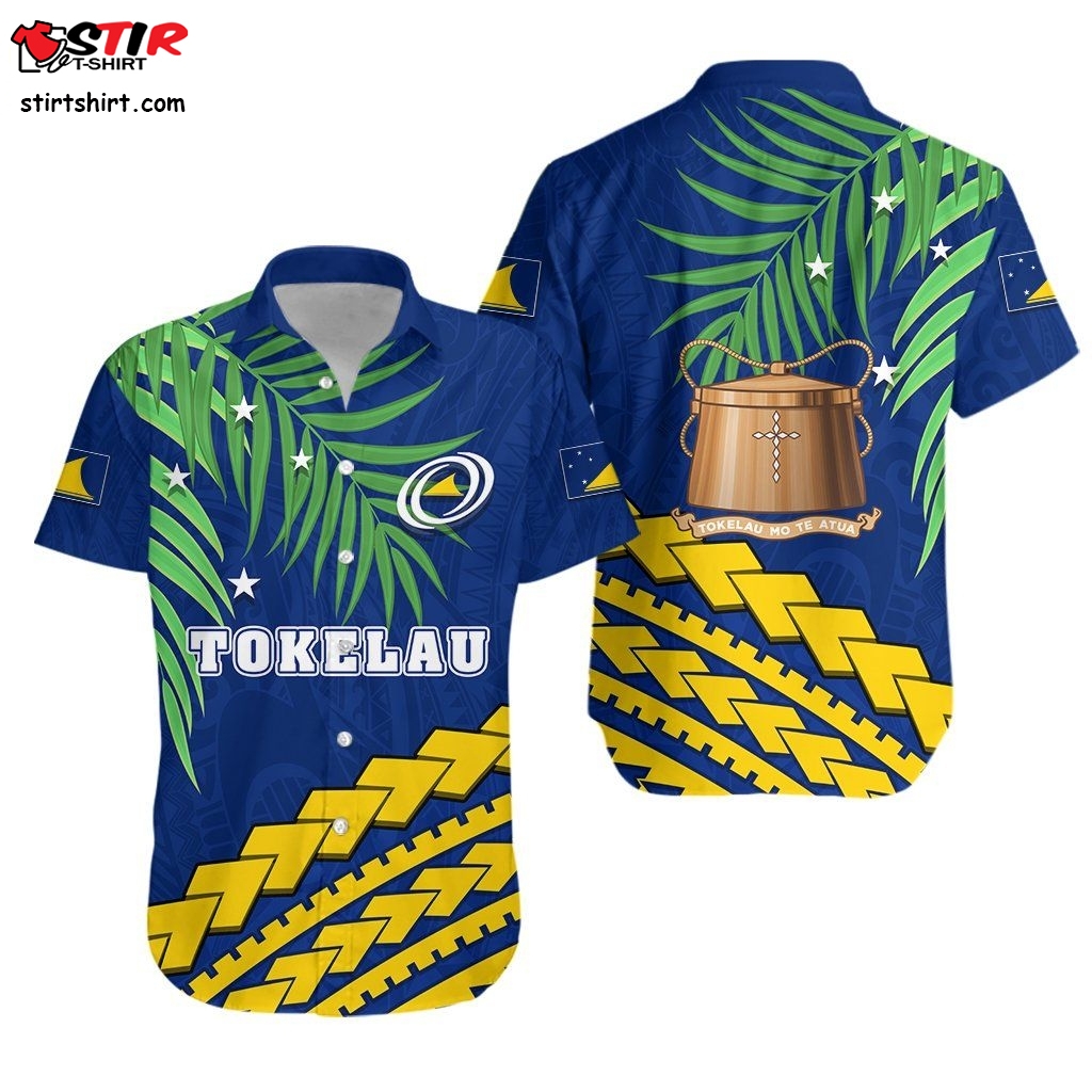 Tokelau Rugby Hawaiian Shirt Coconut Leaves K13  Dennis Nedry 