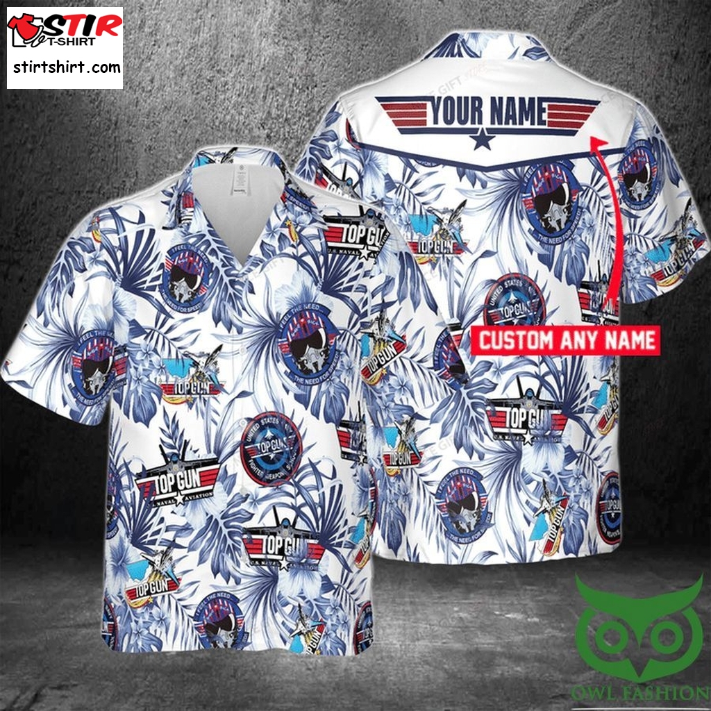 Top Gun Hawaiian Shirt Custom Name