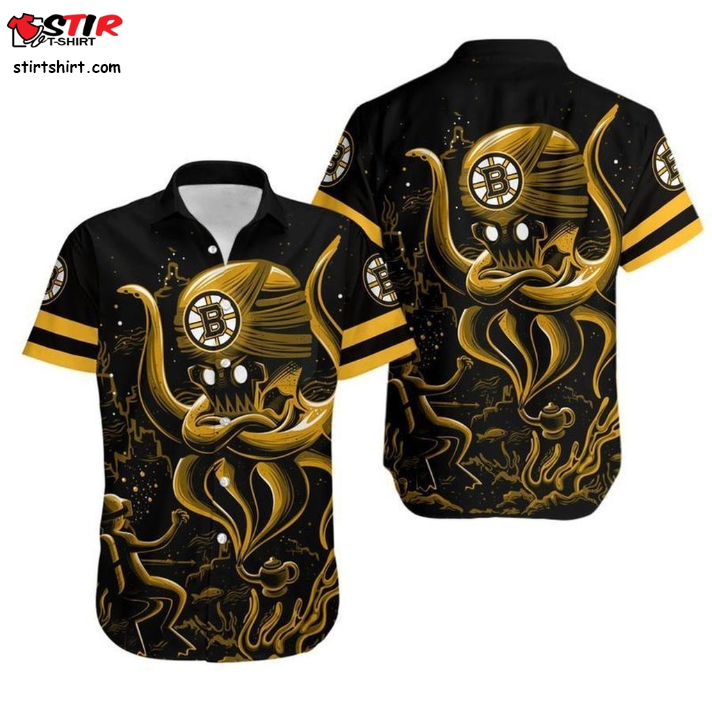 Topsportee Boston Bruins  Octopus Hawaiian Shirt Summer Collection Size S 5Xl Nla005864
